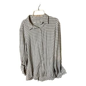 Jachs‎ Girlfriend Chek Pattern Button Up Size M